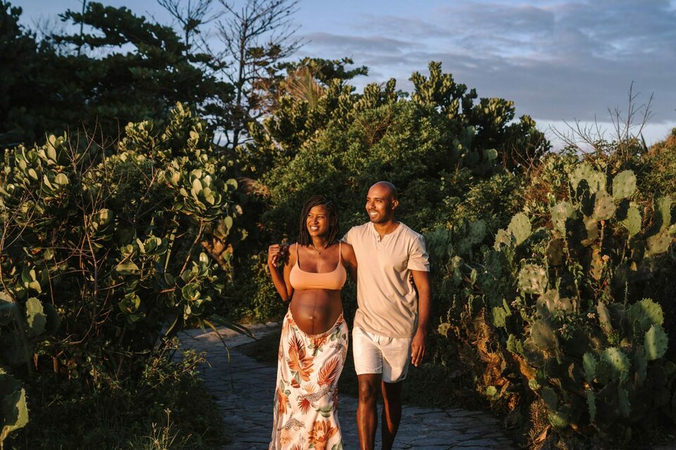 Ensaio gestante na praia